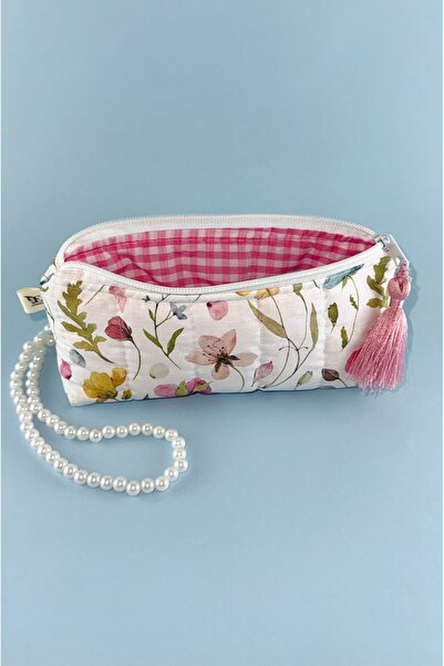 esperidesign Püsküllü Tek Gözlü Elyaflı Yıkanabilir Kalem Kutusu, Kalemlik, M...