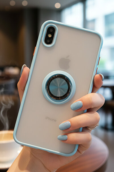 Hatreds iPhone XS Max İçin Kamera Korumalı Yüzüklü Kılıf - Leke Tutmaz Mat ve...