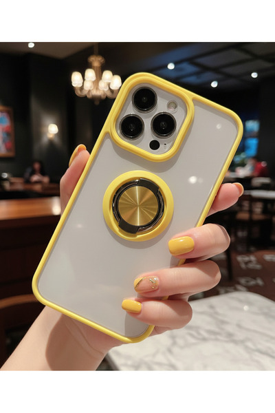 Hatreds حافظة لهاتف iPhone 15 Pro Max مع حلقة لحماية الكاميرا - مقاومة للبقع ...