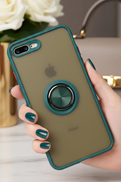 Hatreds iPhone 7 Plus İçin Kamera Korumalı Yüzüklü Kılıf - Leke Tutmaz Mat ve...