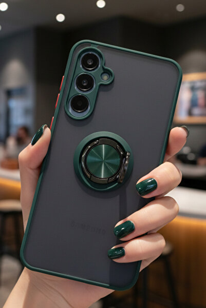 Hatreds Samsung Galaxy A15 4G İçin Kamera Korumalı Yüzüklü Kılıf - Leke Tutma...