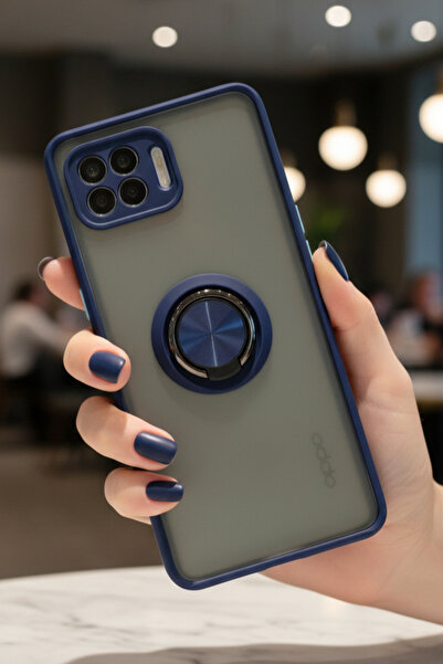 Hatreds Oppo Reno 4 Lite İçin Kamera Korumalı Yüzüklü Kılıf - Leke Tutmaz Mat...