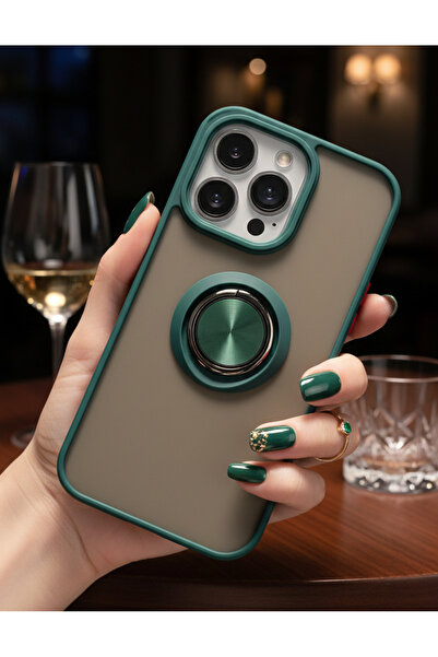 Hatreds غطاء حماية لآيفون 16 برو مع حلقة وحماية للكاميرا - مقاوم للبقع بتصميم...