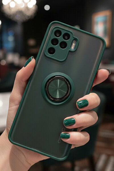 Hatreds Oppo Reno 5 Lite İçin Kamera Korumalı Yüzüklü Kılıf - Leke Tutmaz Mat...