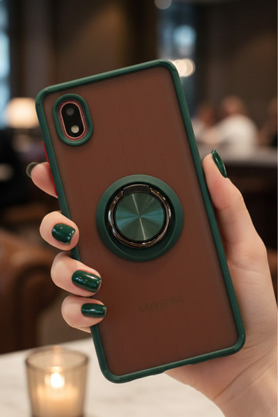 Hatreds حافظة لهاتف سامسونج جالاكسي A01 كور مع حلقة حماية للكاميرا - مقاومة ل...