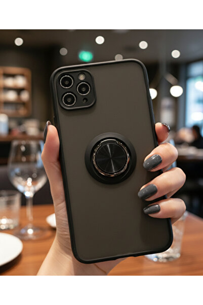Hatreds iPhone 11 Pro İçin Kamera Korumalı Yüzüklü Kılıf - Leke Tutmaz Mat ve...