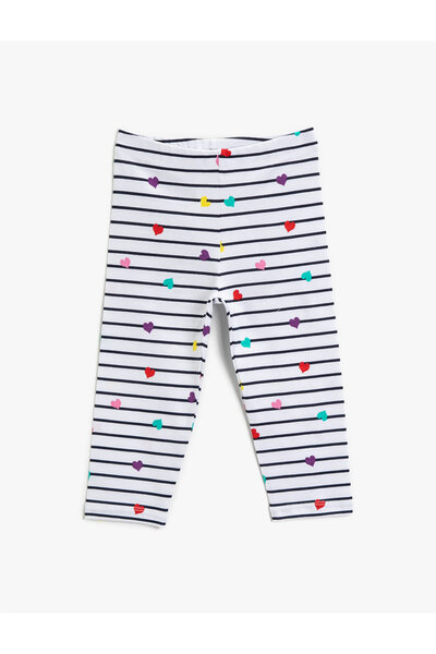 Koton Κολάν εμπριμέ Καρδιά Ριγέ Βαμβακερό