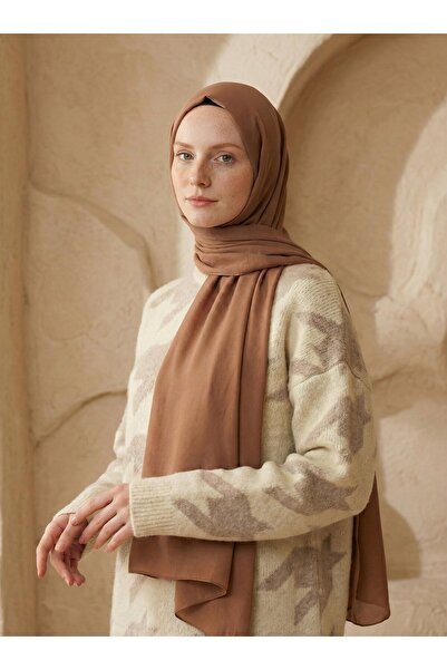 Tuva Şal Krep Jazz Şal - Karamel - 16 - Tuva