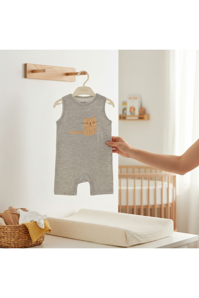 For My Baby بذلة أطفال صيفية نصف مثبتة من القطن الممشط