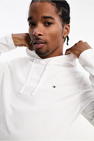 Tommy Hilfiger Organik pamuk uzun kollu regular fıt kapşonlu mevsimlik sweat