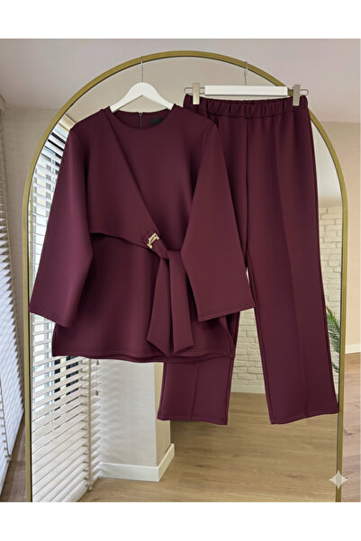 AKIZER Kadın Tesettür Takım / Alt-Üst / Pantolon İkili Takım / 4 mevsim Günlük