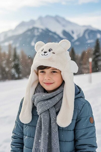 Aware Time 9-15 ani Pălărie de iarnă mobilă cu urechi care se mișcă, cu figur...