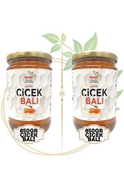 Baştan Yöresel 2 adet 850gram Bozdağ Çiçek Balı