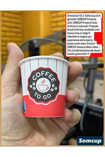 somcup 4 oz (50X10 paket / 500 ADET) türk kahvesi espresso bardağı