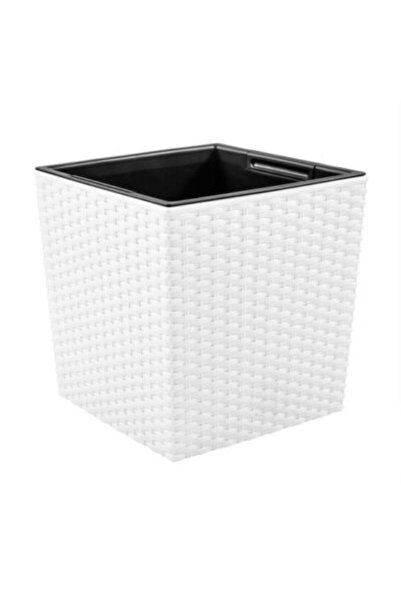 Prosperplast Ghiveci Decorativ pentru Flori, Imitatie Ratan, Material PP, Rez...