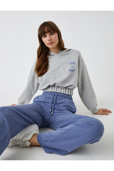 Koton Hanorac scris cu glugă și talie elastică