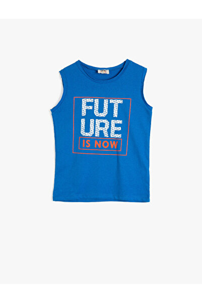 Koton Crew Neck Letter Printed Undershirt