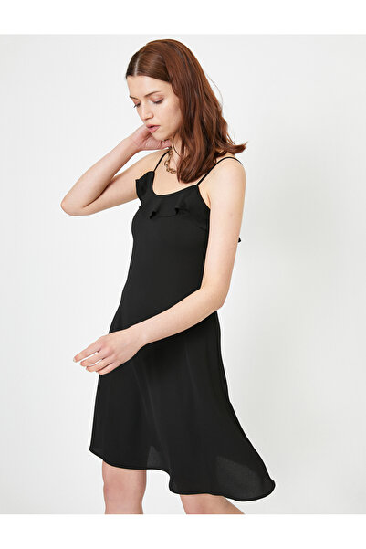 Koton Schwarzes Damenkleid 0YAK88030PW