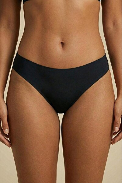 Vanilya Secret Luxury Black Laser Cut Cotton Stretchy Women's Slip Panties - Stitch-Free Non-Marking Comfortable Design