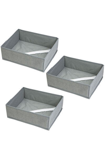 Mercaton Set 3-Piece Foldable Storage Box with Rigid Sidewalls, Max. 4kg, 30 ...