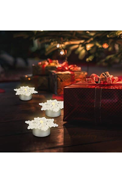 Mercaton Decor LED cu cristale de gheata cu baterie 4 buc/pachet