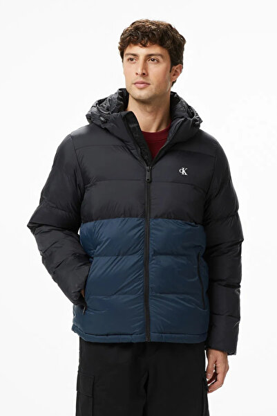 Calvin Klein Palton pentru bărbați din nailon cu mâneci lungi bloc de culoare...