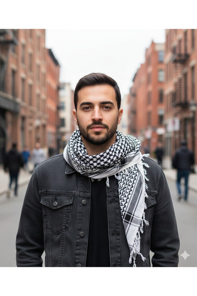 Doğanmanifatura Kaliteli Püsküllü Büyük Boy Puşi, Kefiye