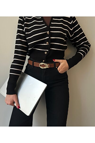 LİA KEMER حزام خصر نسائي ذهبي مجعد بإبزيم على شكل ثعبان، حزام معطف، حزام فستا...