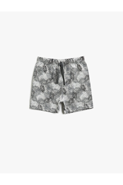 Koton Kids Beli Bağlamalı Şort Pamuklu Baskılı