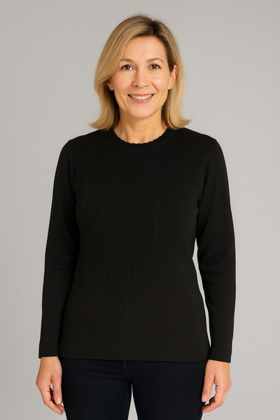 Mutlu City Bluză pentru femei de înaltă calitate, din fire rece, tricotată, p...