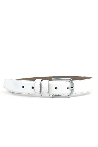 Rakerplus White Patent Leather 3.5 cm (85-110cm) Boy's Classic Belt