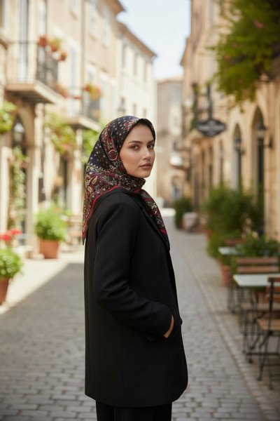 Onur وشاح نسائي ناعم منقوش عرقيًا وشاح متجر تريند