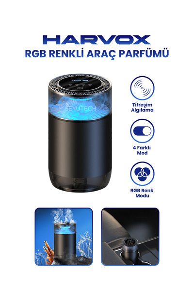 Genel Markalar RGB Renkli Araç Parfümü 4 Farklı Mod 800mAh Batarya Ortam ve O...