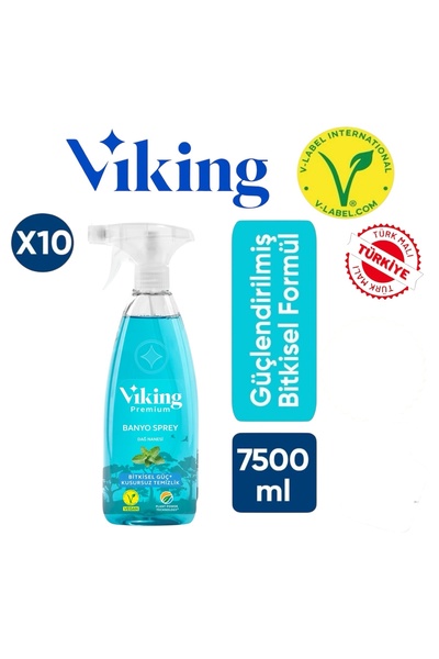 Viking Premium Vegan Banyo Spreyi Dağ Nanesi 750 Ml X10 Adet