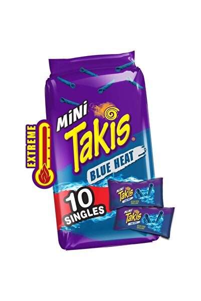 Trendyol Generic رقائق تاكيس بلو هيت الصغيرة الملفوفة | وجبة خفيفة مقرمشة من الذرة | عبوة من 10 قطع