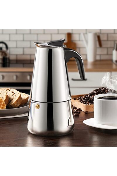 ALMUFARREJ ماكينة صنع قهوة الإسبريسو بسعة 6 أكواب (موكا بوت)