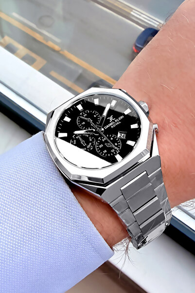 Daniel Klein ساعة يد رجالية 3 أتم مقاومة للماء لون فضي سوار فولاذي Dkh4596c6