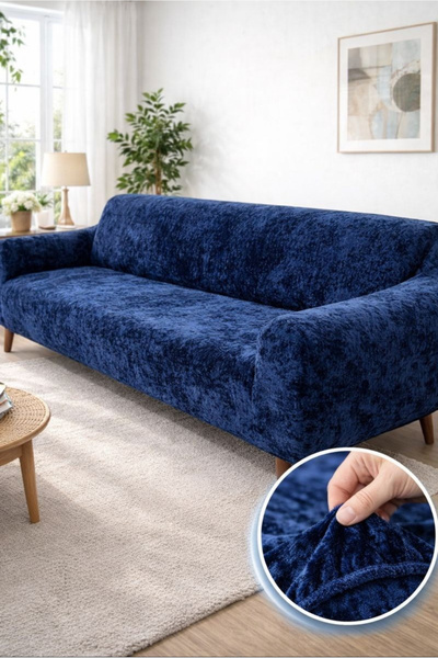 seltenet Kadife 3 Kişilik Koltuk Örtüsü Lastikli Kanepe Örtüsü | Lastikli Koltuk Örtüsü | Koltuk Kılıfı