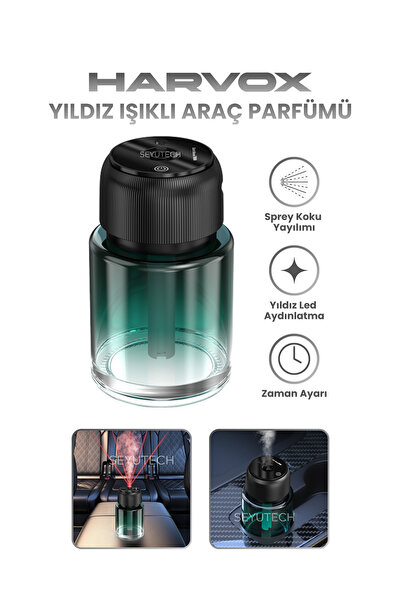 SEYUTECH Yıldız Işıklı Araç Parfümü Yıldız Efektli Aydınlatma Ortam ve Oda Ha...