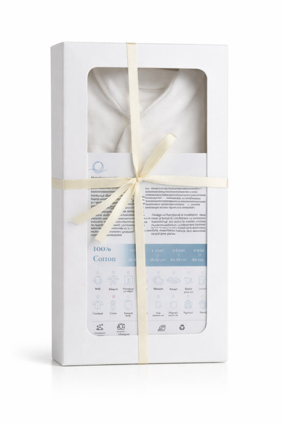 Momykeep Set Cadou Nou-Născut Momykeep: Sac Dormit Cocon și Căciuliță, Bumbac OEKO-TEX, Alb, 0-2 Luni