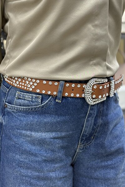 Suziş TABA RENK TAŞLI KEMER 00155