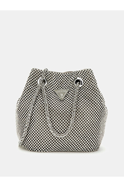 Guess Γυναικεία τσάντα χειρός Twiller σε γκρι χρώμα HWRY9350750-SIL