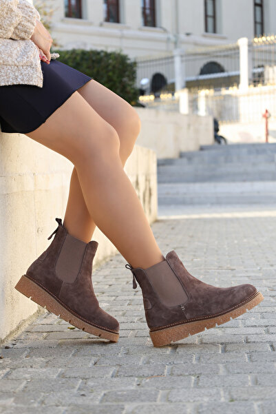 FAST STEP Genuine Leather & Fur Women's Classic Boots 657Kza2501