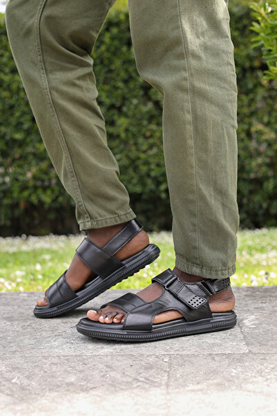 FAST STEP شبشب كلاسيكي للرجال من الجلد الطبيعي 018MAM-53