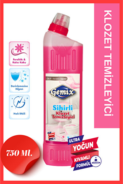 GEMİX Sihirli Klozet Temizleyici 750 ml – Ultra Yoğun, Sarı Leke ve Pas Karşıtı
