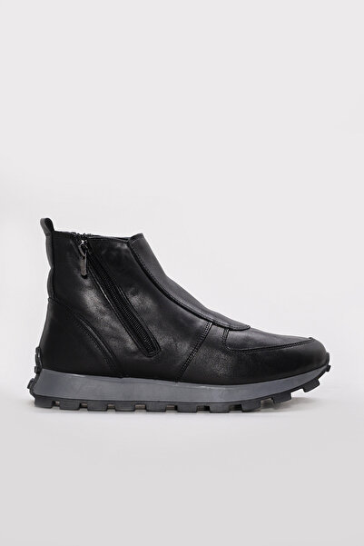 FAST STEP Hakiki Deri Kürklü Erkek Klasik Bot 154KGA1709-1