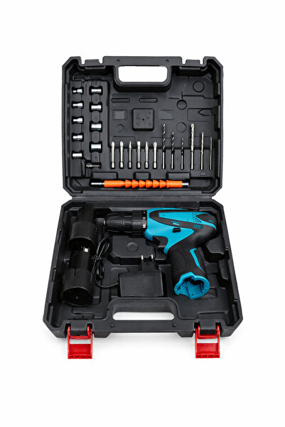 Generic Cordless Drill Kit 128V Rechargeable Power Tool Set with Bits Charger & Case - Home DIY Essential