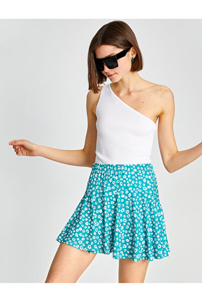 Koton Kvetinová minisukňa s elastickým pásom a volánikmi