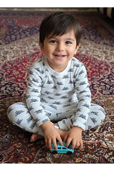 ruhaay طقم أطفال من القطن مطبوع طقم علوي وسفلي لعمر 1-3 سنوات