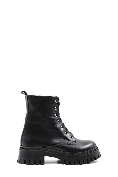 FAST STEP Hakiki Deri Kürklü Kadın Kalın Taban Bot 010KZA8370